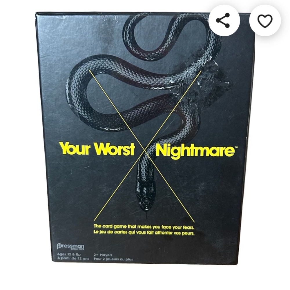 Pressman Your Worst Nightmare The Card Game That Makes You Face Your Fears NEW